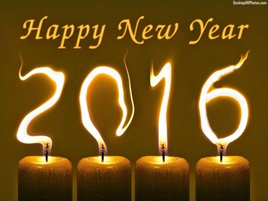 Happy New Year 2016 Burning Candles,Images,Pictures,Wallpapers